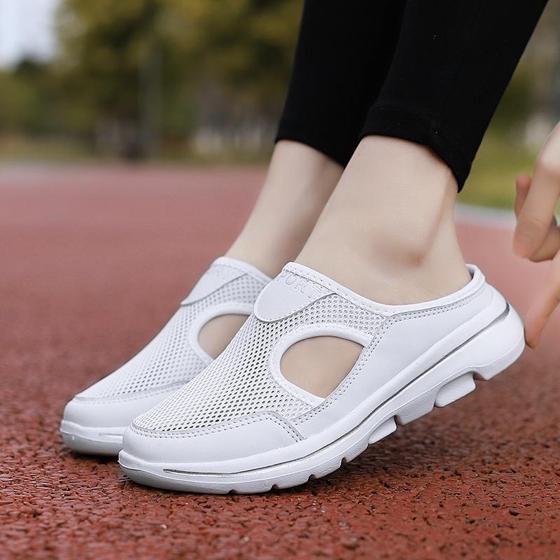 Zapatillas de Verano Superficie de Malla Transpirable Ultraligera Conveniencia Interior y Exterior Zapatillas de Gran Escala para Hombres Zapatillas de Exterior para Mujer