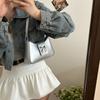 Shoulder Bag PU Leather Cute Bow Purse Y2k Clutch Bag Trendy Underarm Bag for Women Work Shopping Travel