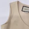 GUCCI 631483 Ivory Silk Wool Sleeveless Side Vest Dress dress 38 IvoryUsed
