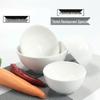 HANDUNYOU Thickened White Ceramic Rice Bowls