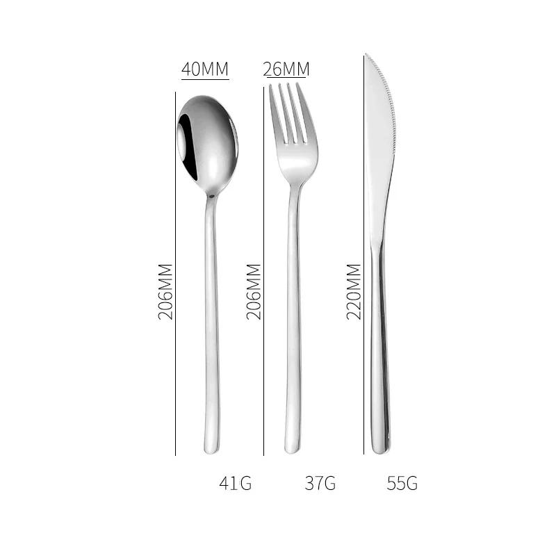 Flatware Sets Stainless Steel Forks Spoons Knives Dinnerware Set Tableware