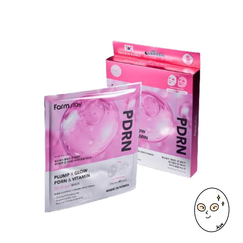 Farmstay Plump & Glow PDRN & Vitamin Hydro Gel Mask 5EA