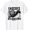 Vintage Schwarze Katzen Gegen Faschisten Bekommen Kratzer T-Shirt