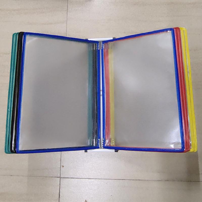 A4 Wandmontierter Klapp-Aktenordner, 5-seitiger SOP-Displayständer