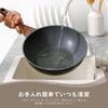 SENSARTE 26cm Wok, Chinese Wok, IH/Gas Stove Compatible, Marble Coating, Non-stick, PFOA-Free, with Lid, Deep Frying Pan, One-Year Warranty, Gray