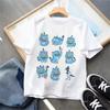 Camiseta Casual Fashion Infantil KPop Caçadores de Demônios Filme Gola Redonda Desenho Animado Meninas Meninos Camiseta Casual Estampa Bebê Roupas de Menina