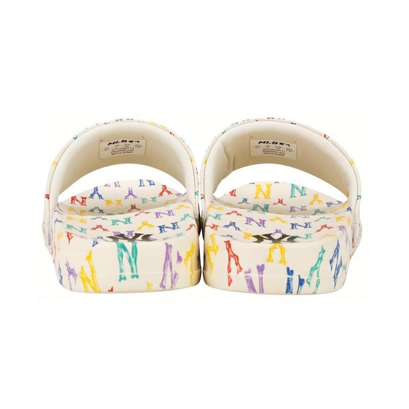 MLB MONOGRAM Reading Collection Abrasion Resistant Slide Slippers Unisex White Sneakers 32SHHM111-50W