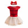 Fantasia Romper Anna Sofia Tutu Dress Headband Princess Aurora Alice Clothes Dress Halloween Party Costumes Outfit