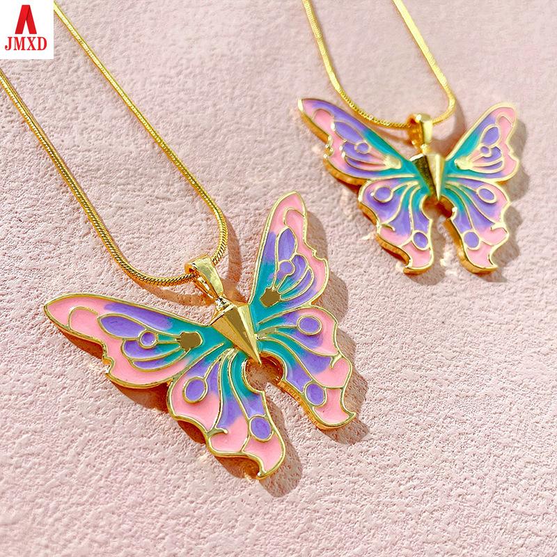 JMXD-Barbie Prinzessin Halskette Perle Öl Schmetterling Prinzessin Kristall Halskette Paar Freundin Schmuck Geschenk Artikel