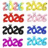 2026 Aluminum Foil Number Balloons 16 Inch Crown Connected Number Balloon New Year's Day Christmas Eve Festival Party Ballons