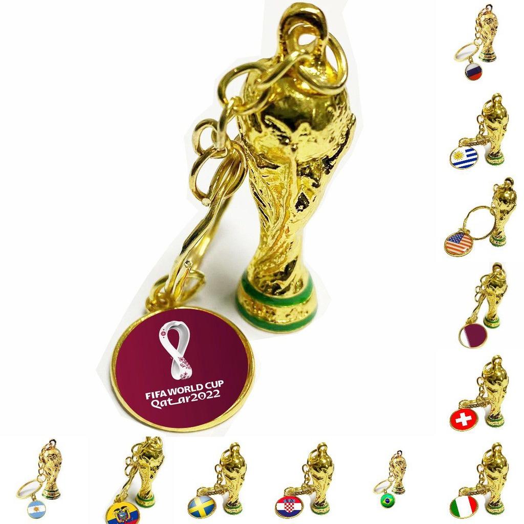 2022 Weltmeisterschaft Schlüsselanhänger Fußball Schlüsselanhänger Nationalflagge Sport Fan Geschenk Weihnachten