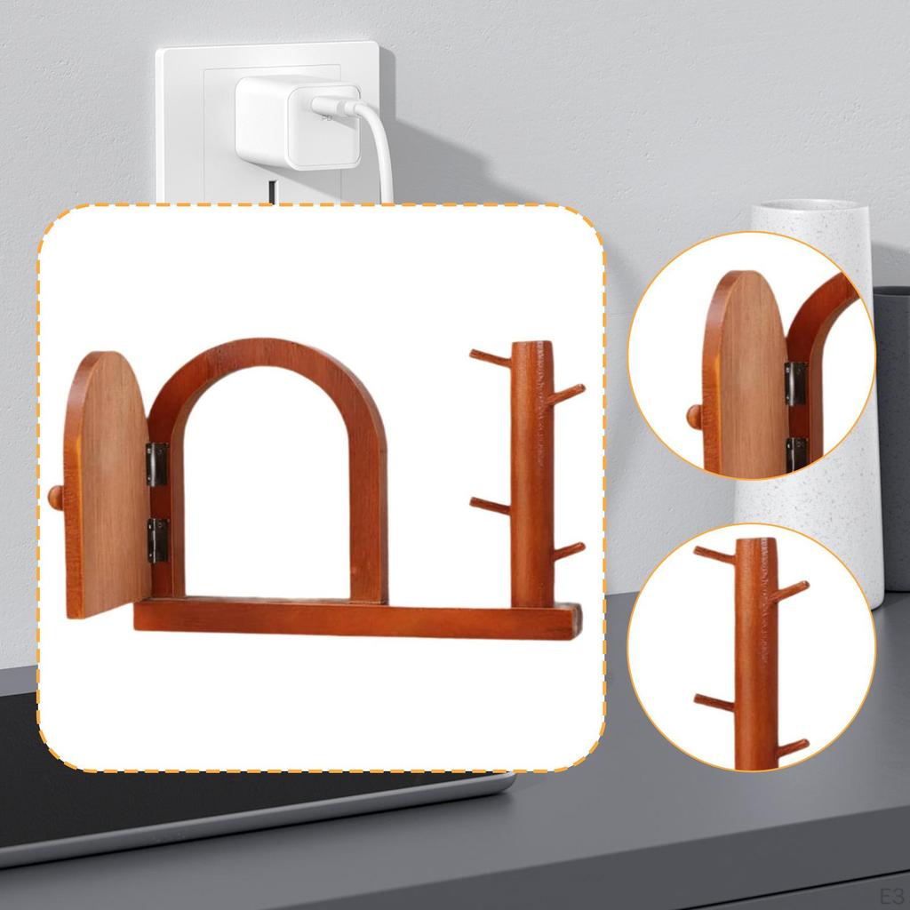 Wall Sticker Minimalist Wood Door Switch Cover for Cabin Decoration