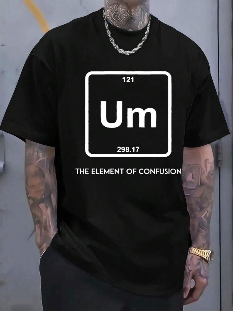 Men's 100% T-Shirt with Number Metric Conversion Graphic Print (121/7.57) - Breathable Round Neck Short Sleeve Casual Streetwear Tee