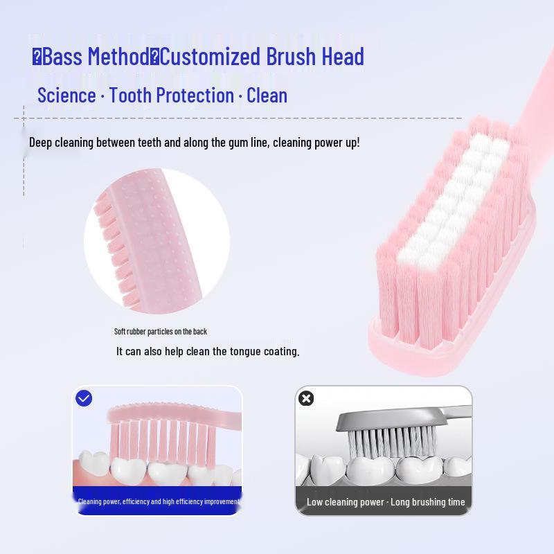 Beno Long-Head Soft Bristle Toothbrush with Suction Cup - Gentle Cleaning & Tooth Protection, Ideal for Home Use