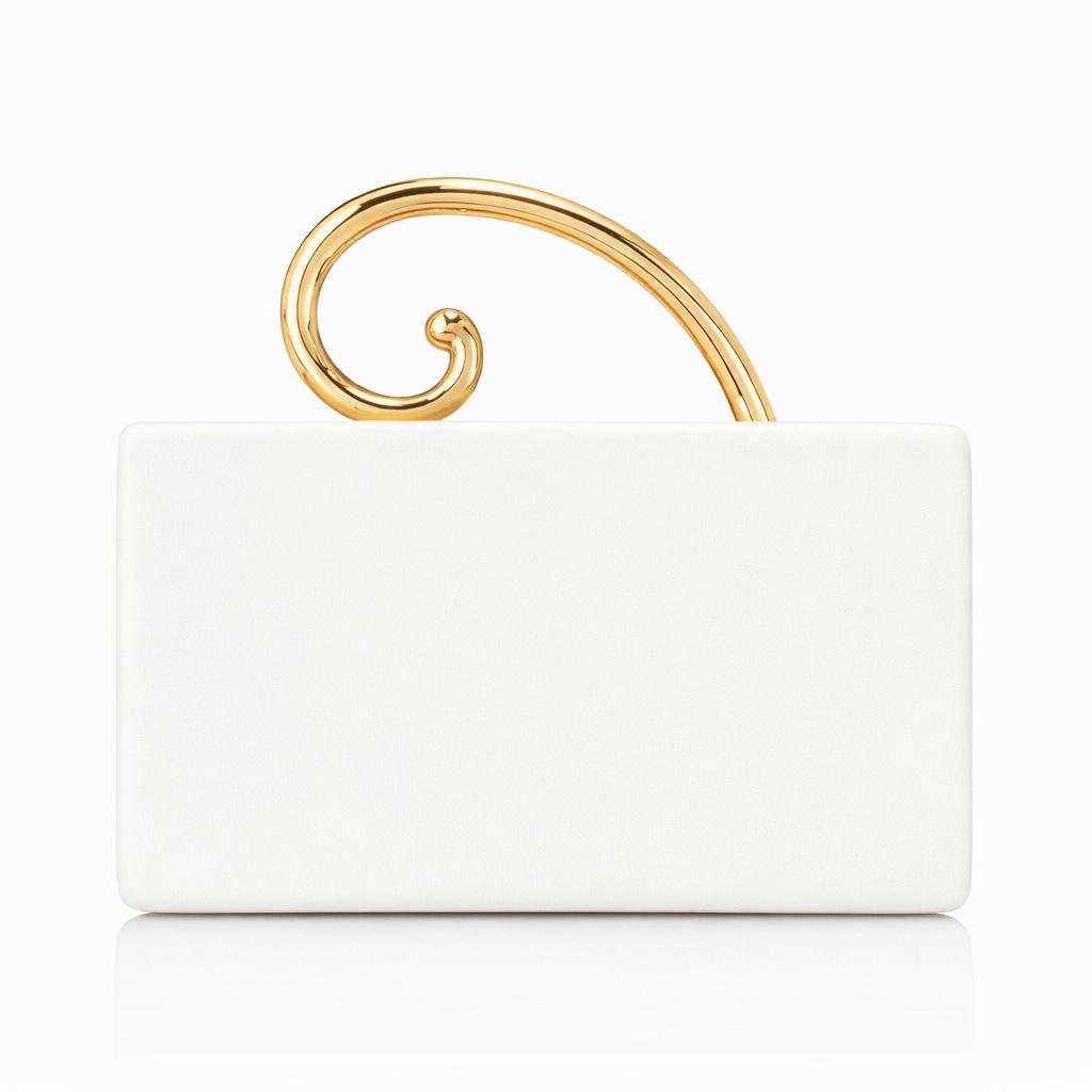 Fashion Shoulder Clutch Pu Leather Crossbody Summer Handbag Evening Bag Branded Copy Bags By Hand Golden Party Women's White Fur