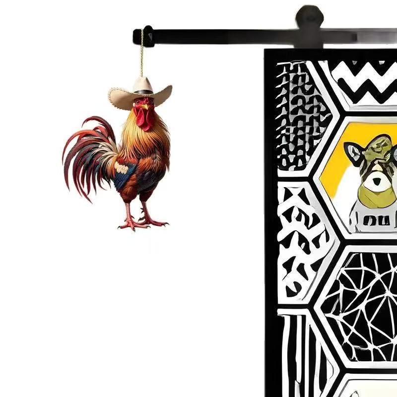 Batoh ve tvaru kohouta a ozdoba přívěsku do auta