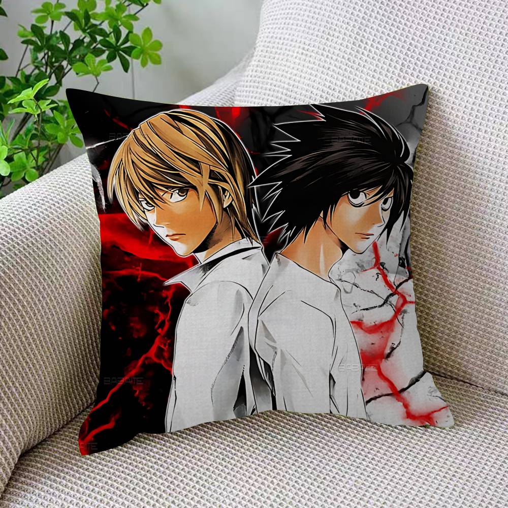 Classic Anime D-Death N-Note 45*45cm Cushion Cover Pillow Cover Decor Pillowcase Home Pillowcase For Couch Pillow