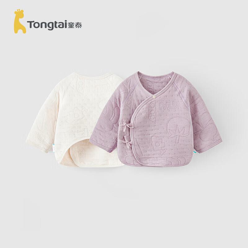TONGTAI Newborn Jacquard Cotton Side-Opening Bodysuit