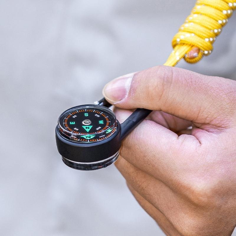 Double Sided Compasses Thermometers Outdoor Small Compasses Carabiner Outdoor Navigation Tool Backpack Buckle Enduring