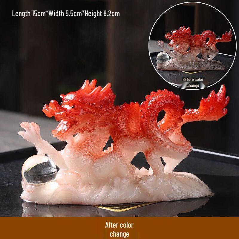 

Меняющий цвет золотой дракон, чайный питомец, украшение N/A