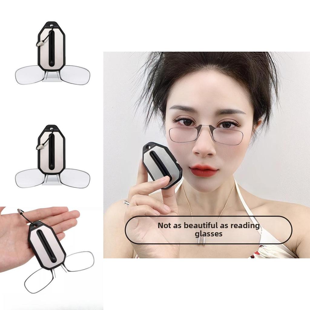 Óculos Retro Meio Aro Com Armação Leve e Lentes Não Esféricas Para Adultos de Meia-Idade e Presente