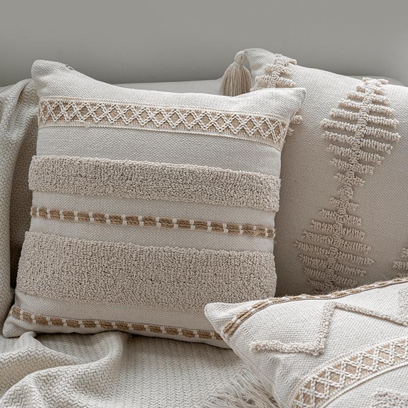 Nordisch Ins Indisch Böhmisch Marokkanischer Stil Off-white Kissenbezug Kissen Neu Bettkissen