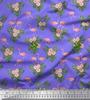 Soimoi Japan Crepe Satin Fabric Tropical Leaves,Floral & Flamingo Bird Print Fabric by the metre 42 Inch