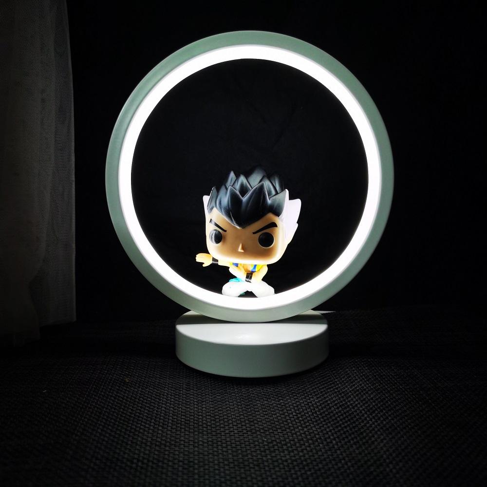 

Hot toys Dragonball Z Creative Circular Atmosphere LED Nordic Style Wrought Iron USB Plug Three Color Light Bedroom Night Light