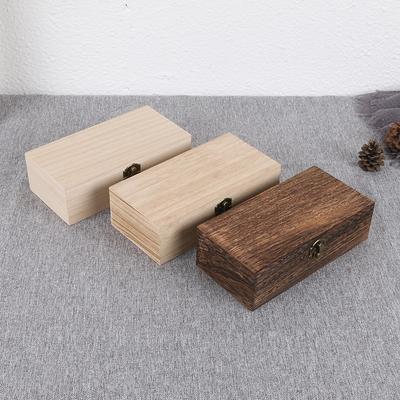 1pcs Vintage Wooden Gift Box Multi-Purpose Home Rectangular Desktop Storage Box for Gifting and Organizing Small Items