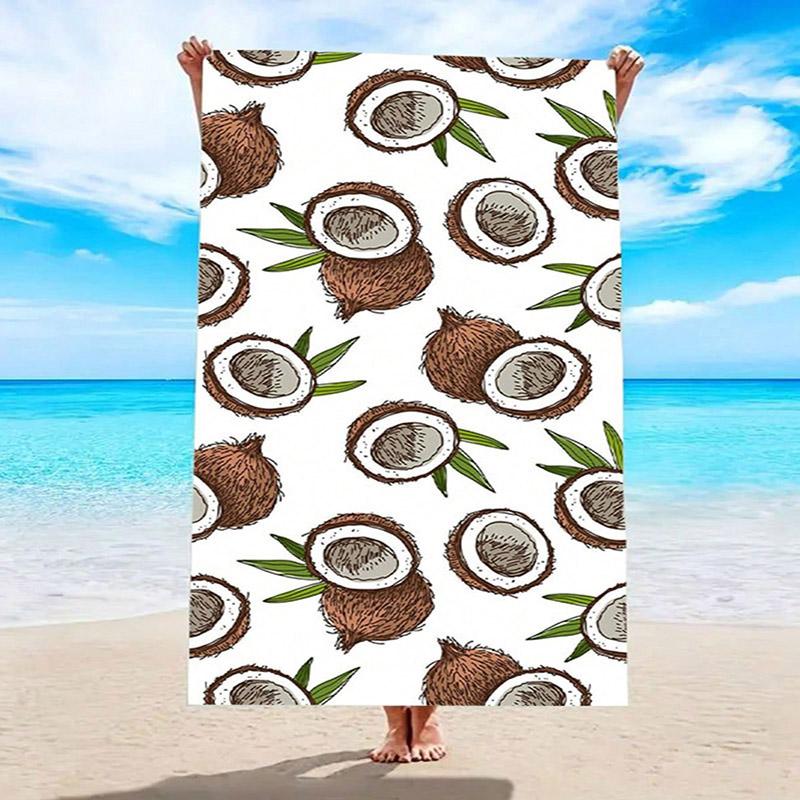

Coconut Pattern Beach Towel for Summer Patterned Sunscreen And Windproof Suitable For Swimming Pool Camping Travel Blanket W40*H60(CM)