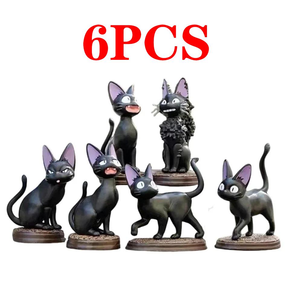 

Hot Cartoon Black Cat Jiji Gigi Figure Pvc Action Toy Doll Model Set Black Cat Hayao Miyazaki Figure Toy Kids Birthday Gift