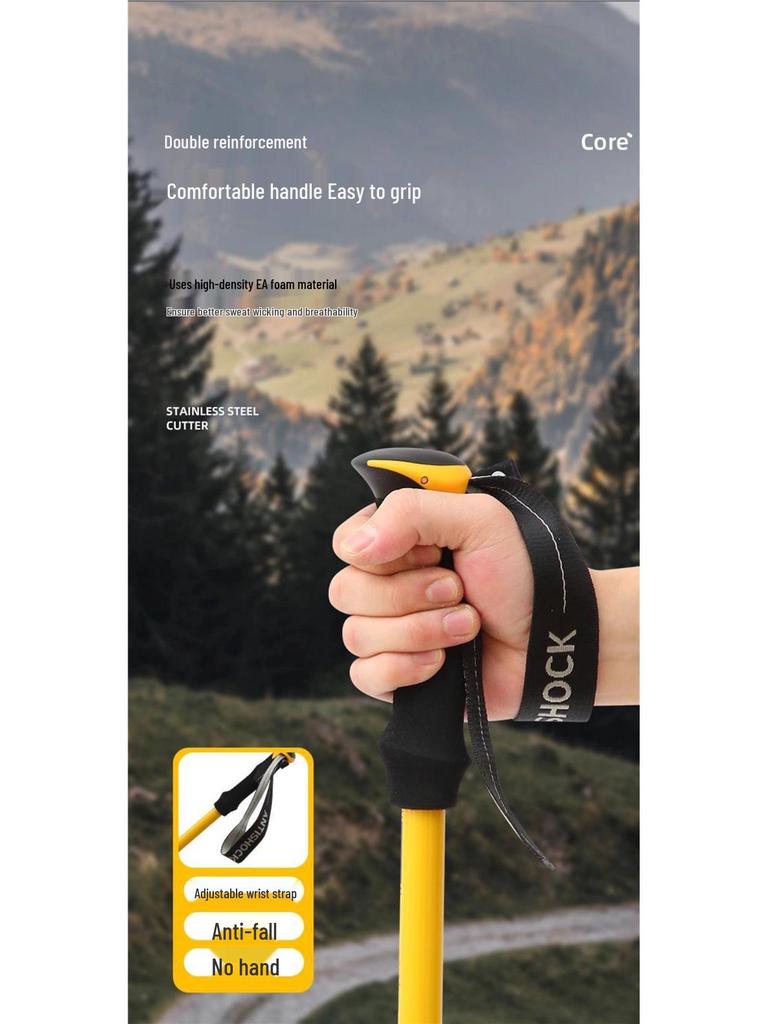 Kids' Folding Trekking Poles: Aluminum, Non-slip, Shock-Absorbing Design for Outdoor Hiking