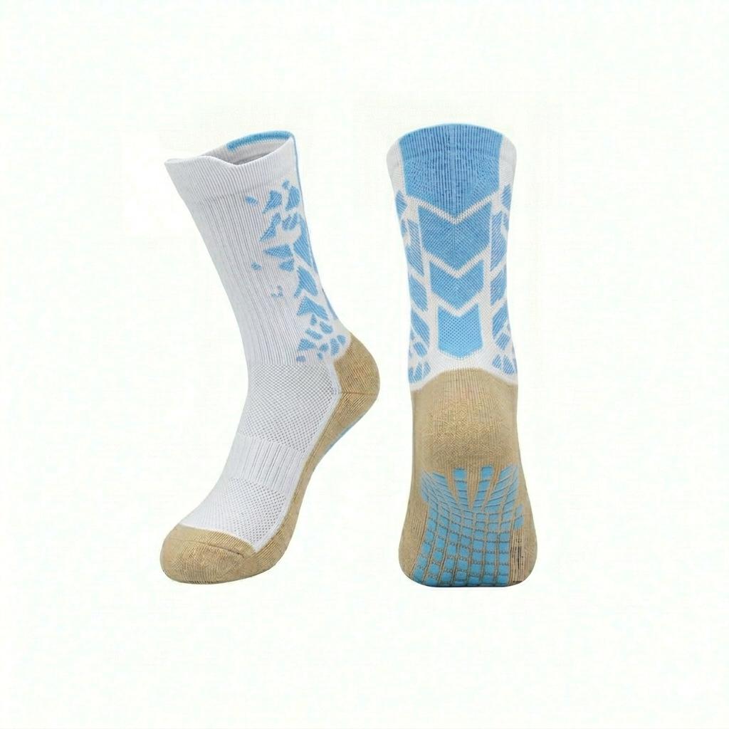 Anti-Slip Breathable Mid-Calf Football Socks with Towel Bottom