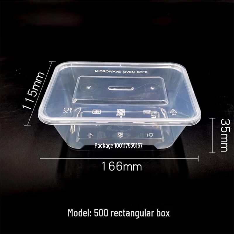 Disposable Rectangular Food Containers with Lids