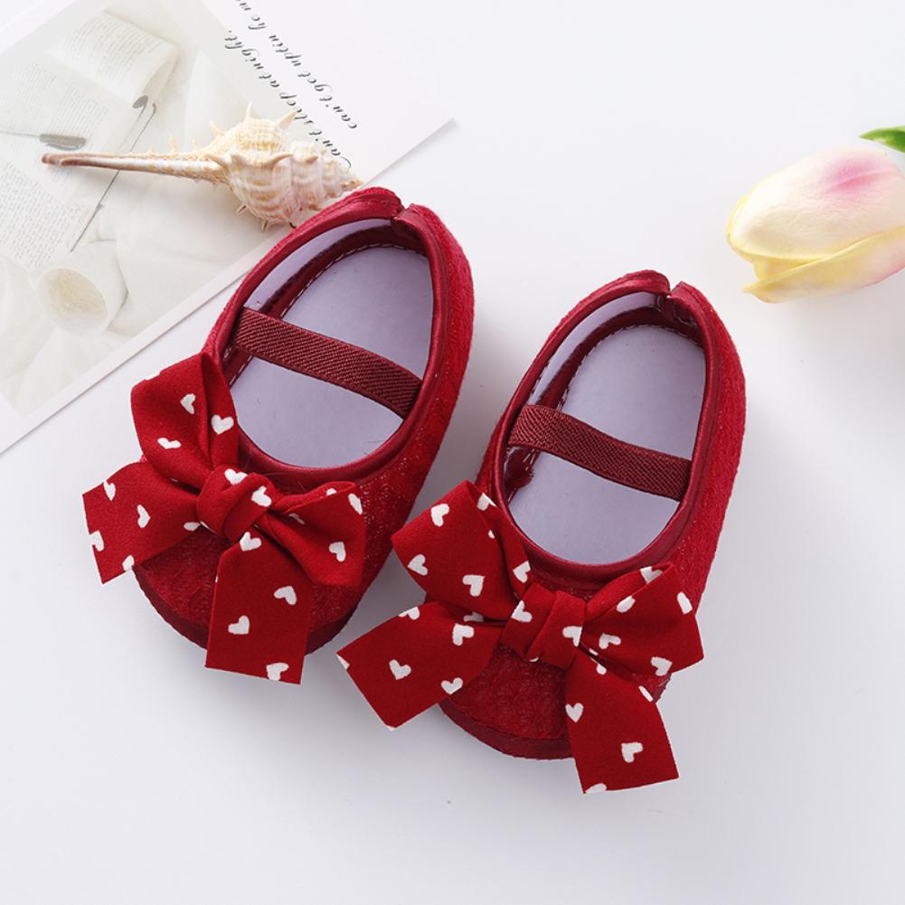 Bebeluși Fetițe Kid Prewalker Lovely Dot Plaid Bowknot Cu talpă moale Nou-născut Toddler First Walkers