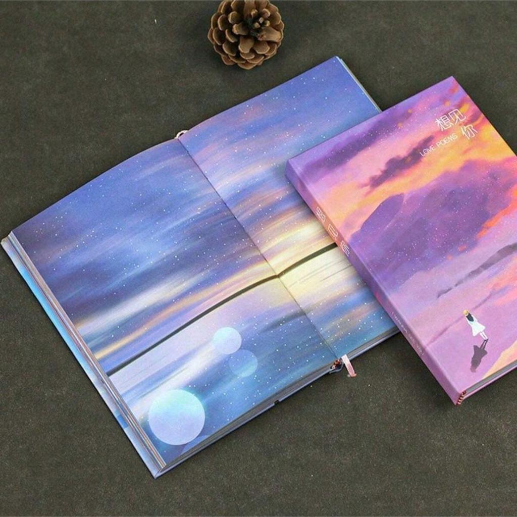Dreamy Hardcover Journal - Hand-Drawn Illustrations, Thickened Blank Pages for Writing & Sketching, Perfect Notebook Gift