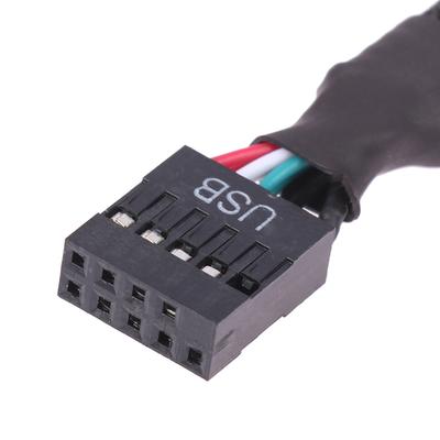 1 Pieza Cable de Extensión USB para Placa Base de Ordenador 9 Pines 1 Hembra a 2 Macho Divisor Y Cable de Extensión de Audio HD Para PC DIY 15cm