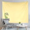 Nature Plant Tapestry Yellow Flowers Tapestry White Minimalist Tapestry Wall Hanging Tapestries Art Living Room Bedroom Dorm