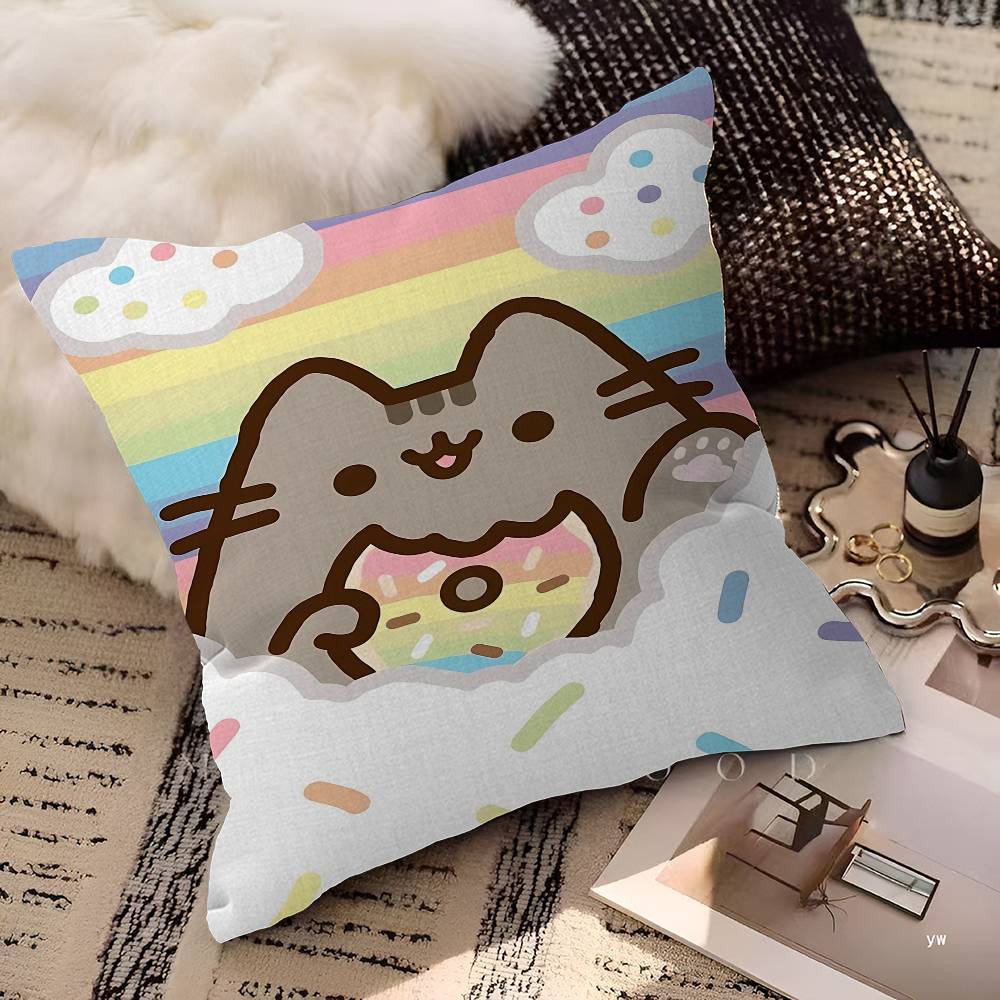 Süßes P-Pusheen Katzenkissen Geschenke Heim Büro Einrichtung Schlafzimmer Sofa Auto Kissenbezug Hülle 45x45cm