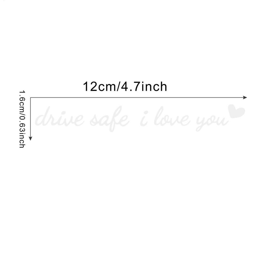 Rear View Mirror Sticker Drive Safe I Love You Car Mirror Sticker Cute Vehicle Accessories For Dashboard Windshield Window