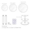 3-layer/Set Flower Shaped Cake Rack Durable Non-slip Acrylic Pastry Dessert Rack Baby Shower Wedding Birthday Party