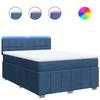 VidaXL Sommier à lattes de lit avec matelas Bleu 140x200 cm Tissu 3289397