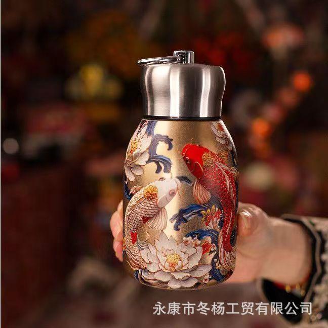 Guochao Mini Xiaopangding Thermos Cup with Pull Ring Convenient Pocket Cup Simple Fashion Cup Company Gifts