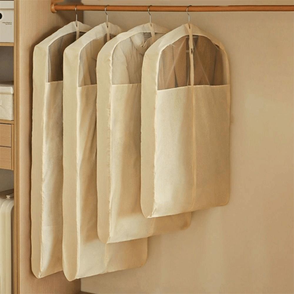 Cotton Linen Clothes Dust Cover Visible Suit Coat Dress Cover Suit Cover Storage Bag Women