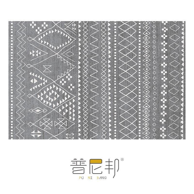 American Moroccan Bedroom Decor Bedside Carpet Washable Carpets for Living Room Nordic Ethnic Lounge Rug Soft Non-slip Floor Mat