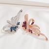 Shining Rhinestone Bauhinia Women Brooch Electroplated Elegant Party Jewelry Brooch Clothes Decor