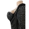 Modisches, durchsichtiges, langärmliges Kleid aus Drillichnetz für Damen