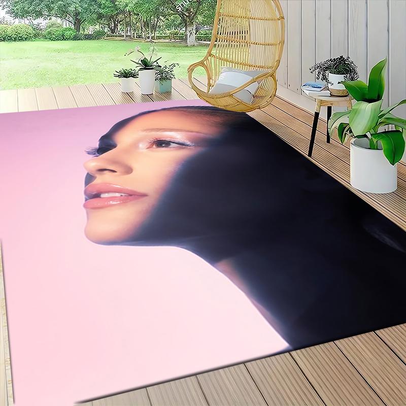 Elegant Shadow Portrait Carpet Rug Soft Washable Antislip Home Living Room Sofa Mats Personalized Christmas Rug