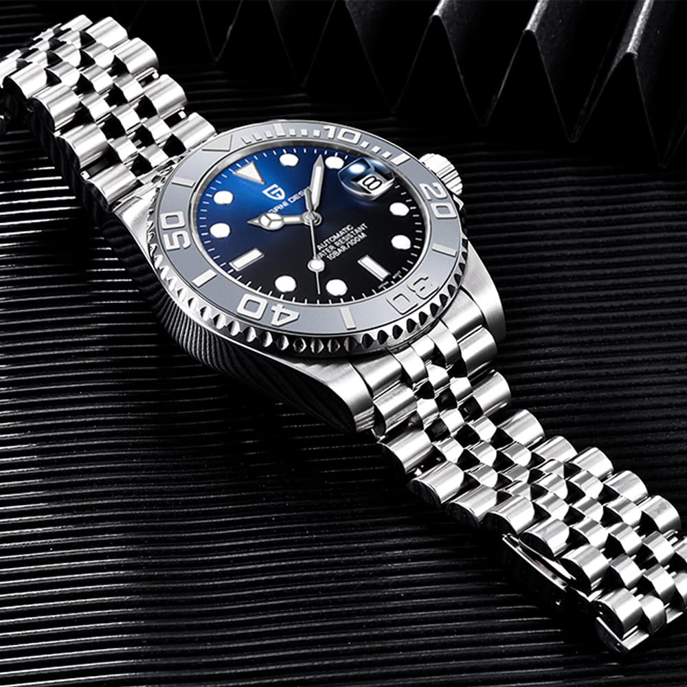 Pagani Design Made In SEIKO NH35 Automatic Mechanical Watch with Water Ceramic Stainless Steel Sapphire Pagani Design Men's Watch, Japan, Movement,