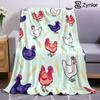Farm Hen Lightweight Microfiber Soft Christmas Fleece Blanket Warm Cozy Throw for Bed Sofa Office Travel All Season
